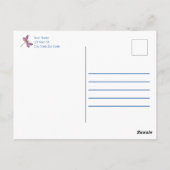 Dragonfly und Blumenwasser Postkarte (Rückseite)