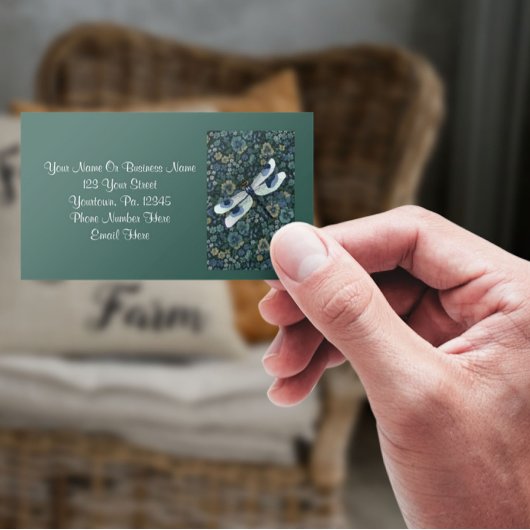 Dragonfly und Calico Business Card Visitenkarte