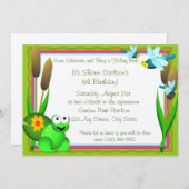 Dragonfly und Frosch/ Geburtstag Einladung (Vorne/Hinten)