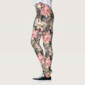 Dragonfly und Light Pink Lotus Design Leggings (Links)
