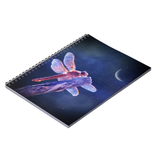 Dragonfly und Mond Notizblock (Linke Seite)