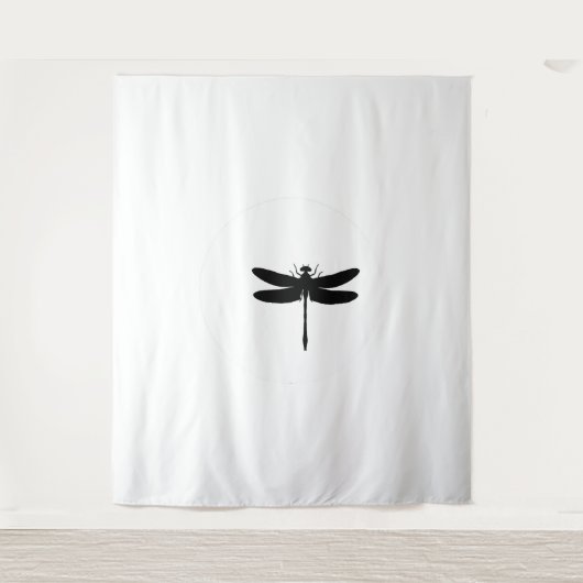 Dragonfly und Moon TSHIRT Wandteppich (Vorderseite)