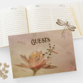 Dragonfly und Water Lily Wedding Gästebuch