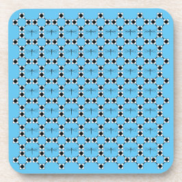 Dragonfly - Untersetzer aus blauem hartem Kunststo