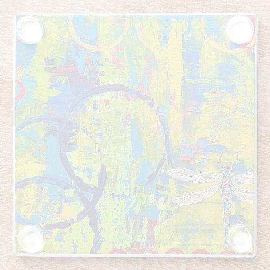 Dragonfly-Untersetzer Glasuntersetzer (Rückseite)