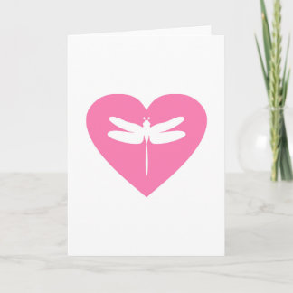 Dragonfly Valentine Herz Feiertagskarte