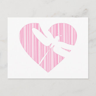 Dragonfly Valentine Herz Feiertagspostkarte