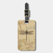 Dragonfly Vintag Antike klassische Natur Gepäckanhänger (Vorderseite vertikal)