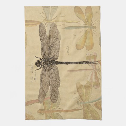 Dragonfly Vintag Antike klassische Natur Handtuch (Vertikal)