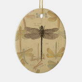 Dragonfly Vintag Antike klassische Natur Keramikornament (Rechts)