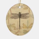 Dragonfly Vintag Antike klassische Natur Keramikornament (Links)