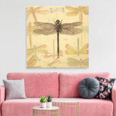 Dragonfly Vintag Antike klassische Natur Leinwanddruck (Insitu (Wohnzimmer))