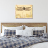 Dragonfly Vintag Antike klassische Natur Leinwanddruck (Insitu (Schlafzimmer))