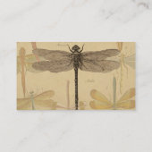 Dragonfly Vintag Antike klassische Natur Visitenkarte (Rückseite)