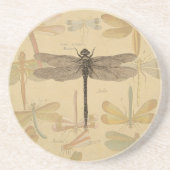 Dragonfly Vintag Antique Classic Zeichnend Getränkeuntersetzer (Vorne)