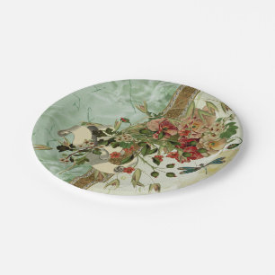 Dragonfly Vintage Blumenpapier-Teller Hochzeit Pappteller