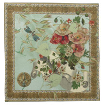 Dragonfly Vintager Blumencocktail Napkins