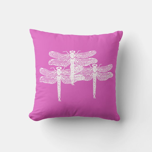 Dragonfly Violets Pillow Kissen (Vorderseite)
