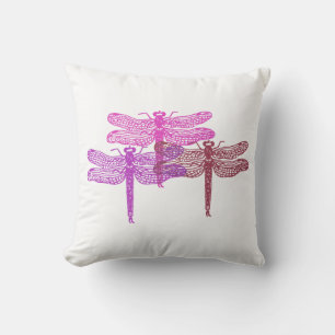 Dragonfly Violets Pillow Kissen