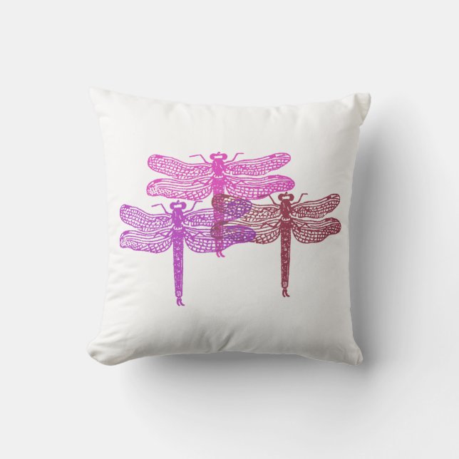 Dragonfly Violets Pillow Kissen (Vorderseite)