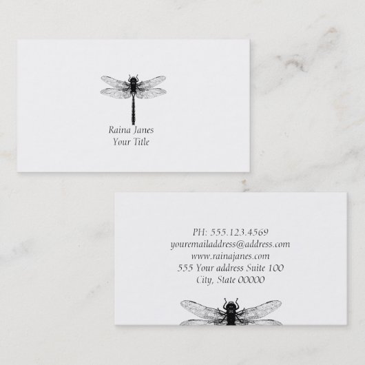 Dragonfly Visitenkarte (Vorne/Hinten)