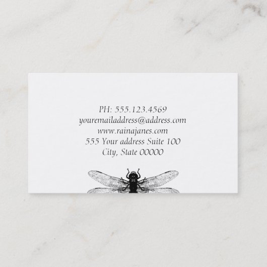 Dragonfly Visitenkarte (Rückseite)
