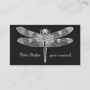 Dragonfly-Visitenkarte   Flanell schwarzer Imitate Visitenkarte