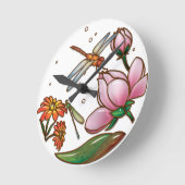 Dragonfly Wall Clock Runde Wanduhr (Winkel)