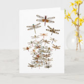 Dragonfly-Warming-Karte Karte (Gelbe Blume)