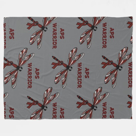 Dragonfly/Warrior...APS Fleece Blanket (Vorderseite (Horizontal))
