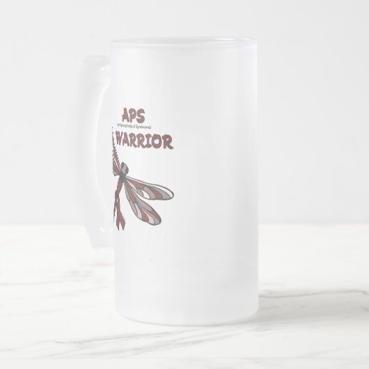 Dragonfly/Warrior...APS Mattglas Bierglas (Vorderseite Links)