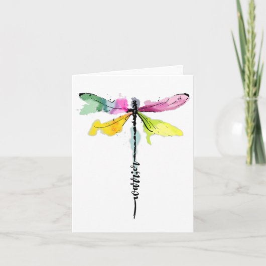 Dragonfly Warrior Semicolon Suicide Prevention Awa Karte (Vorderseite)