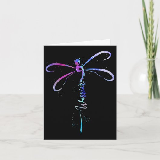 Dragonfly Warrior Semicolon Suicide Prevention Awa Karte (Vorderseite)
