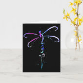 Dragonfly Warrior Semicolon Suicide Prevention Awa Karte (Gelbe Blume)