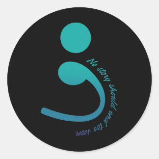 Dragonfly Warrior Semicolon Suicide Prevention Awa Runder Aufkleber