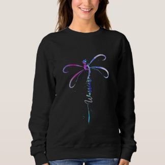 Dragonfly Warrior Semicolon Suicide Prevention Awa Sweatshirt