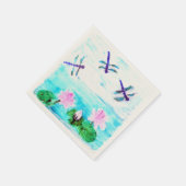 Dragonfly-Wasserlilie Serviette (Ecke)