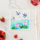 Dragonfly-Wasserlilie Serviette (Beispiel)
