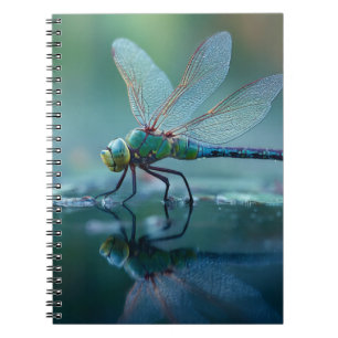 Dragonfly Water Reflection Notebook Notizblock
