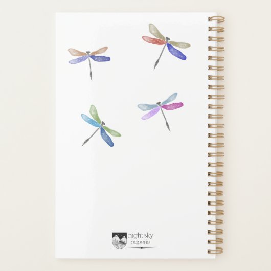 Dragonfly Watercolor Annual Planner  Planer (Rückseite)