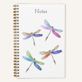Dragonfly Watercolor Notebook Notizblock (Vorderseite)