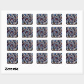 Dragonfly Wave Abstrakt Nature Quadratischer Aufkleber (Blatt)