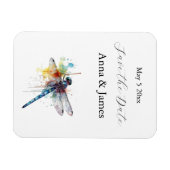 Dragonfly Wedding, kundenspezifischer Save the Dat Magnet (Horizontal)