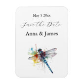 Dragonfly Wedding, kundenspezifischer Save the Dat Magnet (Vertikal)