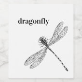 Dragonfly Weinetikett (Einzelnes Label)