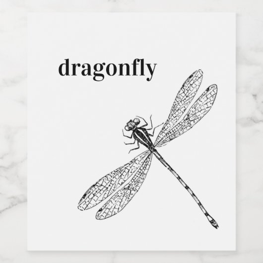Dragonfly Weinetikett (Einzelnes Label)