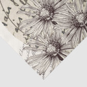 Dragonfly Wildblume Circle Französisch Wörter Deco Seidenpapier (Detail)