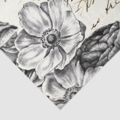 Dragonfly-Wildblume Französisch Script Decoupage C Seidenpapier (Detail)