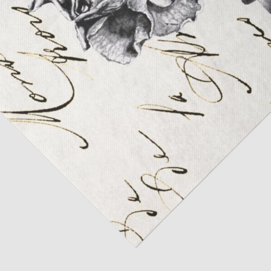 Dragonfly-Wildblume Französisch-Script-Dekoupage-I Seidenpapier (Detail)