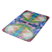 Dragonfly Wildblume Garden Abstrakt Badematte (Schrägansicht)